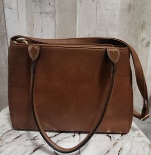 Chic Tan Faux Leather Tote Bag